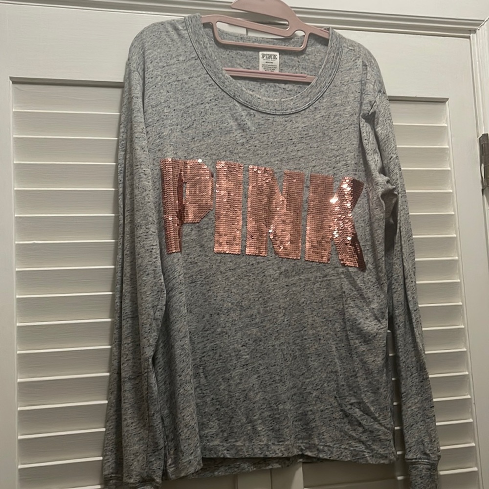 VS Pink Sequin Tee